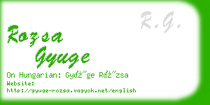 rozsa gyuge business card